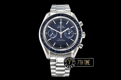 Omega SpeedMaster MoonWatch Chronograph Blue Ceramic Bezel Blue Dial, Blue Subdial with Stick Markers Solid Stainless Steel Bracelet
