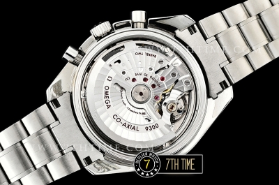 SpeedMaster MoonWatch Chronograph Black Ceramic Bezel Black Dial, Black Subdial with Stick Markers & White Speedmaster Wording Solid Stainless Steel Bracelet