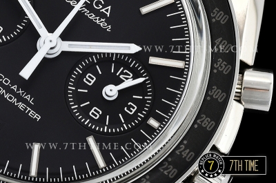 SpeedMaster MoonWatch Chronograph Black Ceramic Bezel Black Dial, Black Subdial with Stick Markers & White Speedmaster Wording Solid Stainless Steel Bracelet