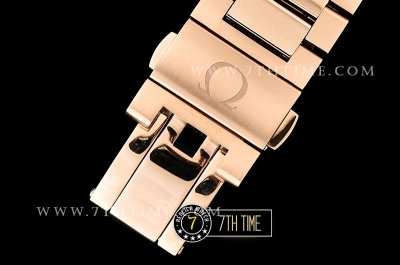 SpeedMaster 57 Co-Axial Rose Gold Plated Bezel White Dial, White Subdial with Rose Gold Stick Markers