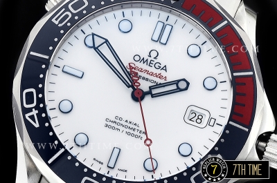 Seamaster 007 Commander Ultimate Edition Blue Ceramic Bezel White Commander Series Dial with Blue Hands & 007 Insignia Seconds Hand