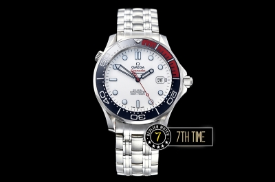 Seamaster 007 Commander Ultimate Edition Blue Ceramic Bezel White Commander Series Dial with Blue Hands & 007 Insignia Seconds Hand