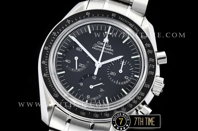 SpeedMaster Alaska Project III Black Metallic Tachymeter Bezel with Numerals Black Dial with Subdials Solid Stainless Steel 316L Bracelet