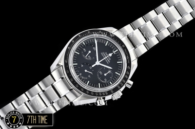 SpeedMaster Alaska Project III Black Metallic Tachymeter Bezel with Numerals Black Dial with Subdials Solid Stainless Steel 316L Bracelet