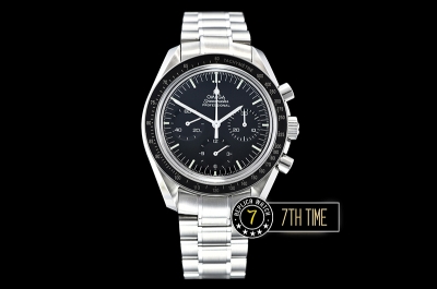 SpeedMaster Alaska Project III Black Metallic Tachymeter Bezel with Numerals Black Dial with Subdials Solid Stainless Steel 316L Bracelet