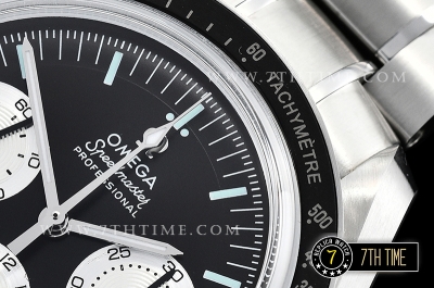 SpeedMaster Alaska Project III Black Metallic Tachymeter Bezel with Numerals Black Dial with White Subdials Solid Stainless Steel 316L Bracelet