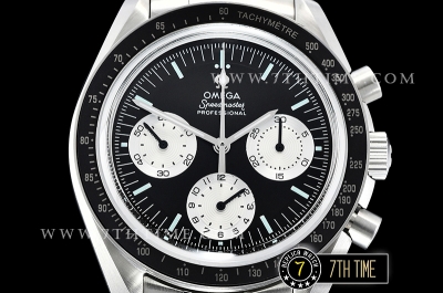 SpeedMaster Alaska Project III Black Metallic Tachymeter Bezel with Numerals Black Dial with White Subdials Solid Stainless Steel 316L Bracelet