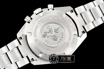 SpeedMaster Alaska Project III Black Metallic Tachymeter Bezel with Numerals Black Dial with White Subdials Solid Stainless Steel 316L Bracelet