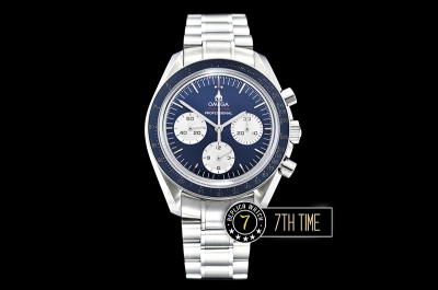 SpeedMaster Alaska Project III Blue Metallic Tachymeter Bezel with Numerals Blue Dial with White Subdials Solid Stainless Steel 316L Bracelet