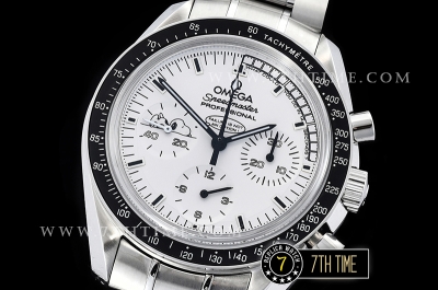 SpeedMaster Series Snoopy Limited Edition Black Tachymeter Bezel  White Dial with White Subdials and Snoopy Insignia Solid Stainless Steel 316L Bracelet