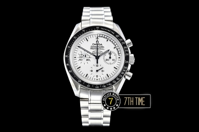 SpeedMaster Series Snoopy Limited Edition Black Tachymeter Bezel  White Dial with White Subdials and Snoopy Insignia Solid Stainless Steel 316L Bracelet