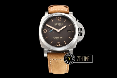 PAM1351 Luminor Marina 44mm TI/LE Sandwiched Brown Dial P9010