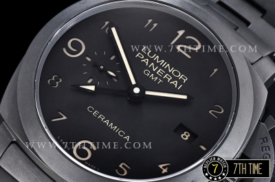 PAM438 Luminor Tuttonero 1950 GMT Ceramica Black Dial P9001
