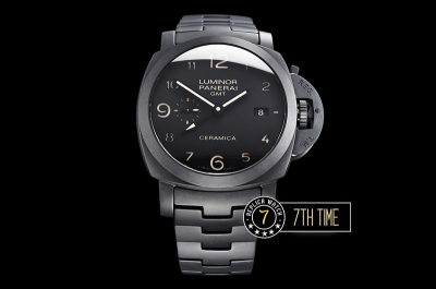 PAM438 Luminor Tuttonero 1950 GMT Ceramica Black Dial P9001