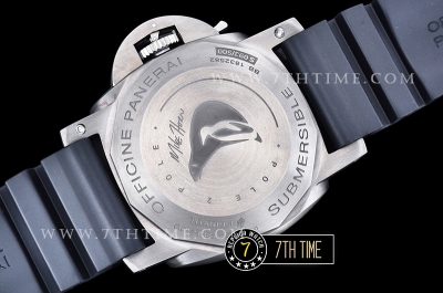 PAM719 Luminor Submersible 1950 GMT SS/RU Blue Dial Asia 23J