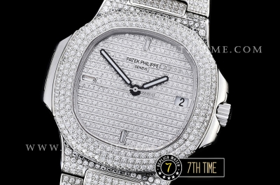 Nautilus Jumbo Ref.5711 Diamonds SS/SS Diamond Crested Dial MY9015 Mod