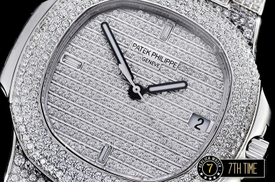 Nautilus Jumbo Ref.5711 Diamonds SS/SS Diamond Crested Dial MY9015 Mod