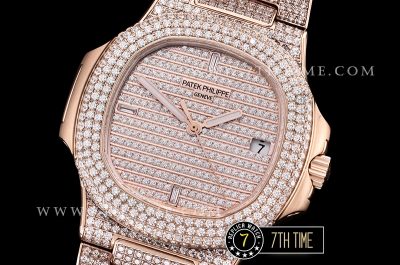 Nautilus Ref.5711 40mm RG/RG Full Diamonds Miyota 9015