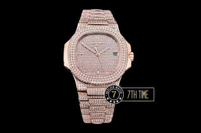 Nautilus Ref.5711 40mm RG/RG Full Diamonds Miyota 9015