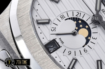 Nautilus GMT MoonPhase 42mm SS/SS White Dial Asia 23J Calendar