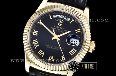 DayDate 36mm YG/LE Black Roman Dial A2836