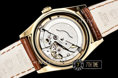 DayDate 36mm YG/LE White Dial with Diamond Markers A2836