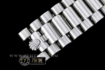 DayDate 40mm SS/SS Silver Dial Stick Markers Fluted Bezel A2836 Mod3255