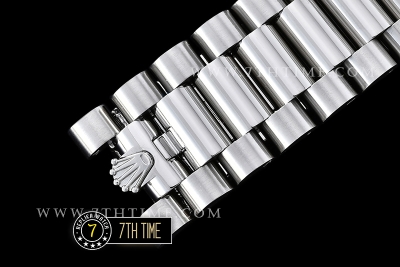 DayDate 40mm SS/SS Glacier Blue Dial Roman Markers Fluted Bezel A2836 Mod3255