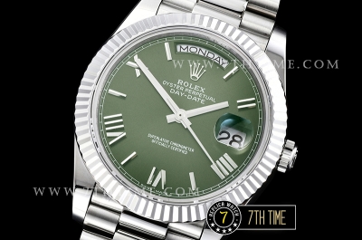 DayDate 228206 SS/SS Green Dial Roman Numerals A3255 Mod