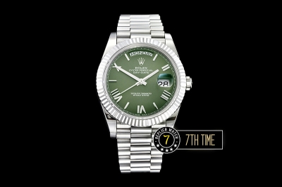 DayDate 228206 SS/SS Green Dial Roman Numerals A3255 Mod