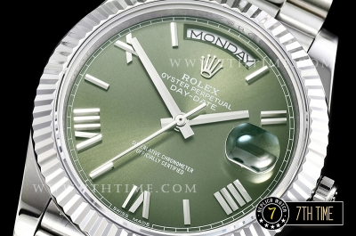 DayDate 228206 SS/SS Green Dial Roman Numerals Swiss 2836