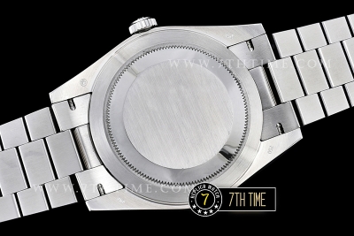 DayDate 228206 SS/SS Diamonds Crested Bezel Silver White Dial with Baugette Diamond Markers Swiss 2836