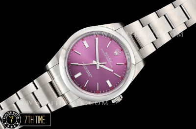 Oyster Perpetual 39mm 114300 Red Grape Dial with Stick Markers 316F Rolesor Oyster Bracelet Asia2836