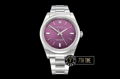 Oyster Perpetual 39mm 114300 Red Grape Dial with Stick Markers 316F Rolesor Oyster Bracelet Asia2836