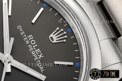 Oyster Perpetual 39mm 114300 Rhodium Grey Dial with Stick Markers Asia 3132