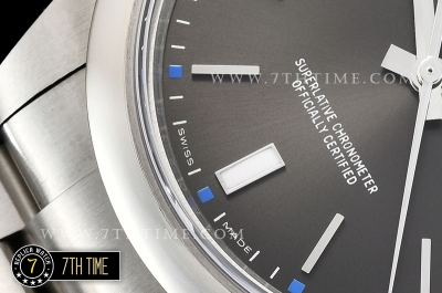 Oyster Perpetual 39mm 114300 Rhodium Grey Dial with Stick Markers Asia 3132