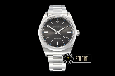 Oyster Perpetual 39mm 114300 Rhodium Grey Dial with Stick Markers Asia 3132