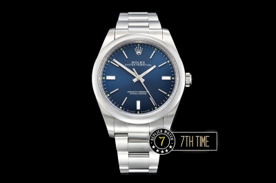 Oyster Perpetual 39mm 114300 Blue Dial with Stick Markers 904L Asia 3132