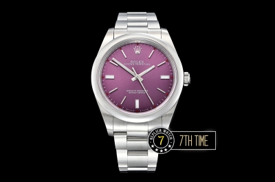 Oyster Perpetual 39mm 114300 Red Grape Dial with Stick Markers 904L Asia 3132