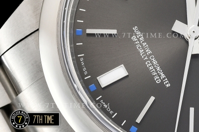 Oyster Perpetual 39mm 114300 Grey Dial with Stick Markers 904L Asia 3132