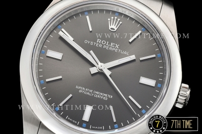 Oyster Perpetual 39mm 114300 Grey Dial with Stick Markers 904L Asia 3132