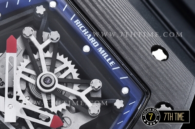 Richard Mille RM001 RM001 Tourbillon FC/VRU Custom Movement Blue Inner Bezel Black Rubber Strap