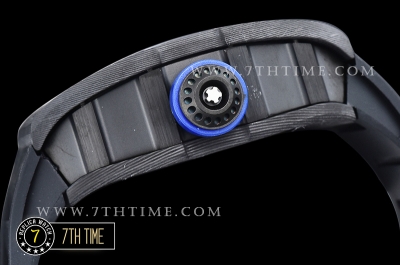 Richard Mille RM001 RM001 Tourbillon FC/VRU Custom Movement Blue Inner Bezel Black Rubber Strap