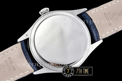 Cellini Date 39mm Blue Guilloche Dial with Stick Markers Blue Croc Print Calf Leather Strap