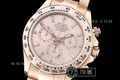 Daytona RG Diamond Baugette RG/RG Rose Gold Dial A7750
