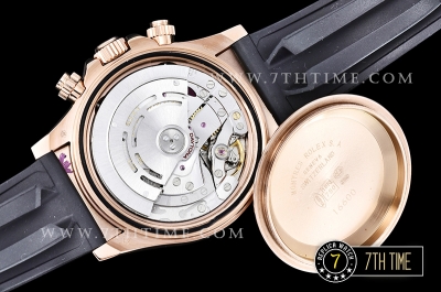 Daytona Ceramic Bezel RG/RU Rose Gold Dial Baguette Diamond Ultimate A7750 Mod