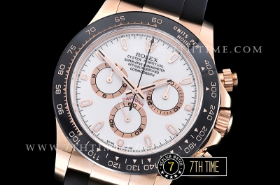 Daytona Ceramic Bezel RG/RU White Stick Dial Ultimate A7750 Mod