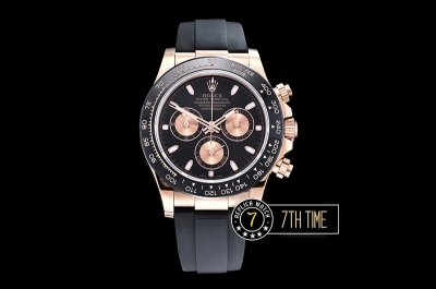 Daytona Ceramic Bezel RG/RU Black Stick Dial Ultimate A7750 Mod