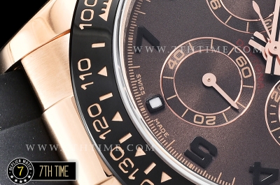 Daytona 116515 RG/RU Brown Numeral Dial Asia 4130 Mod