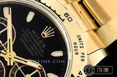 Daytona 116508 YG/YG Black/Stick Dial A7750 4130 Mod